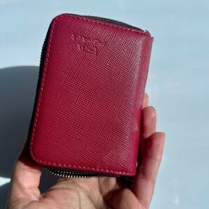 Red Leather Card Wallet